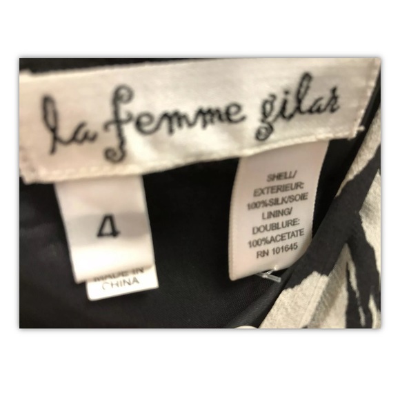 La Femme Gilar, skirt, long, black/white, size 4.: - Picture 7 of 7